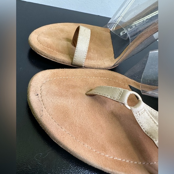 Alexander Wang Kaia heels PVC & Suede. Color camel/nude. Size 37.5 Comes W/ Box - Picture 9 of 14